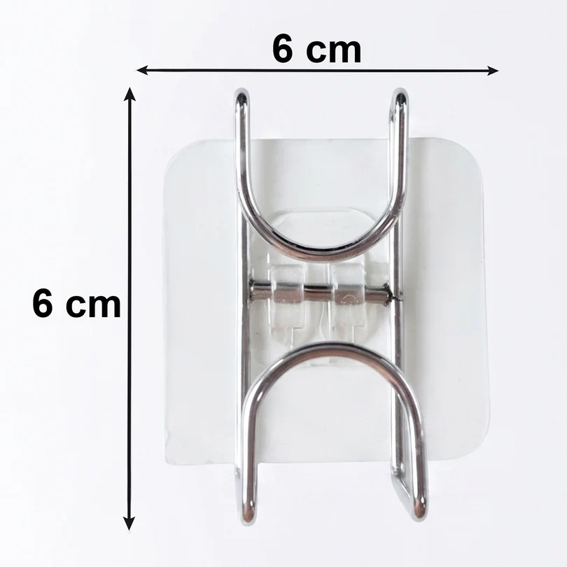 23477 Transparent Double Loop Adhesive Wall Hook ā 1 Pc - Image 6