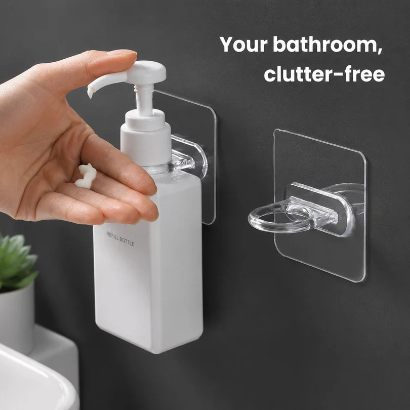 23478 Transparent Adhesive Multipurpose Wall Hook β 1 Pc - Image 4