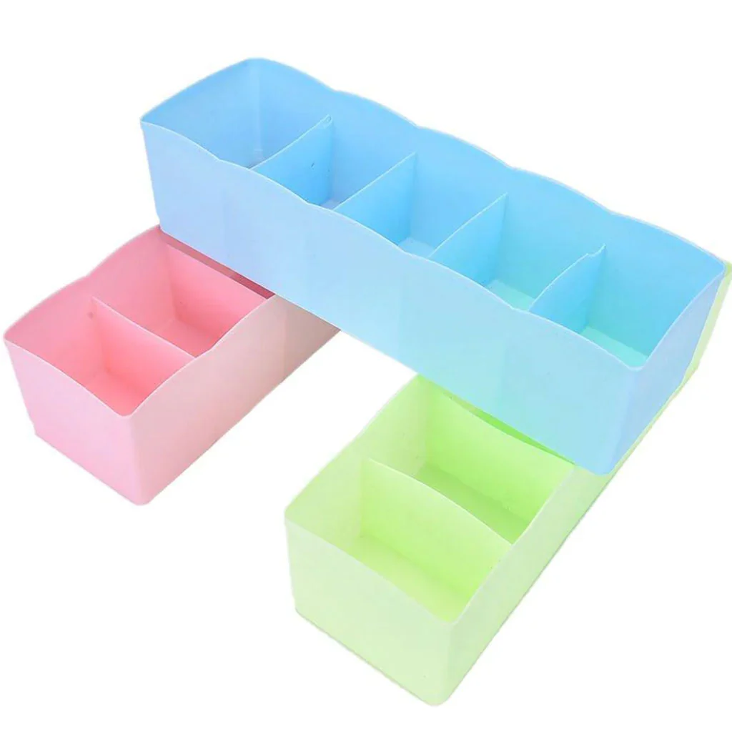 0235 5-Compartments Socks/Handkerchief/Underwear Storage Box Socks Drawer Closet Organizer Storage Boxes (pack of 2) - Image 8