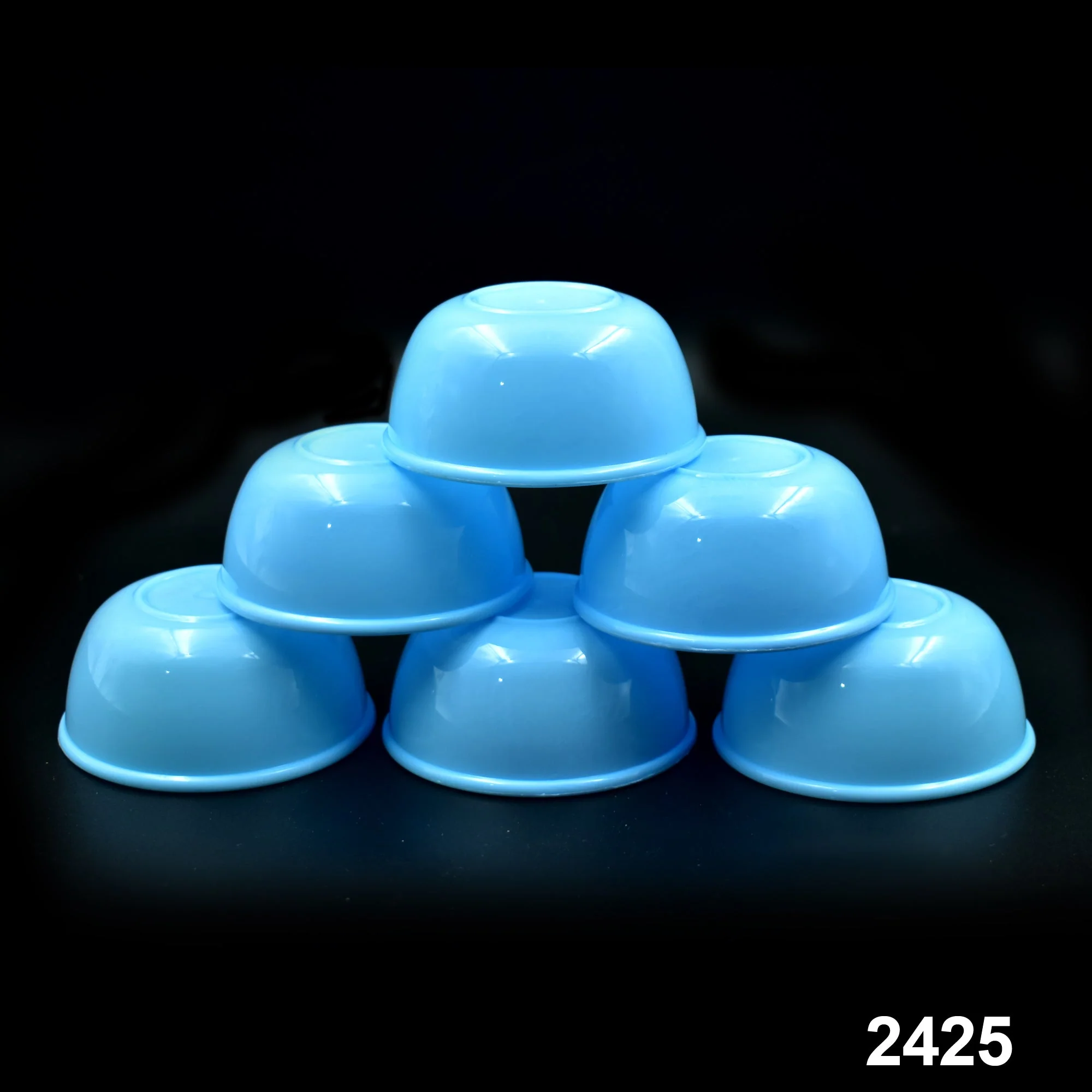 2425 Small Plastic Bowl Set, Microwave Safe Unbreakable, Set of 6 - Image 2