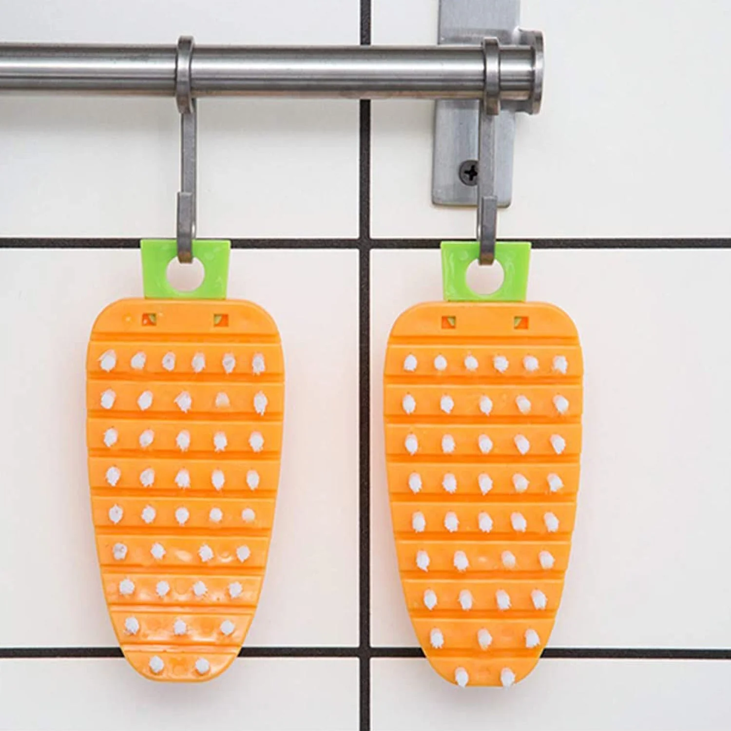 2950 Vegetable Scrubbing Brush, Vegetable Scrubber NonâToxic Fruit Brush Carrot Shape Vegetable Brush for Potato for Vegetable - Image 10