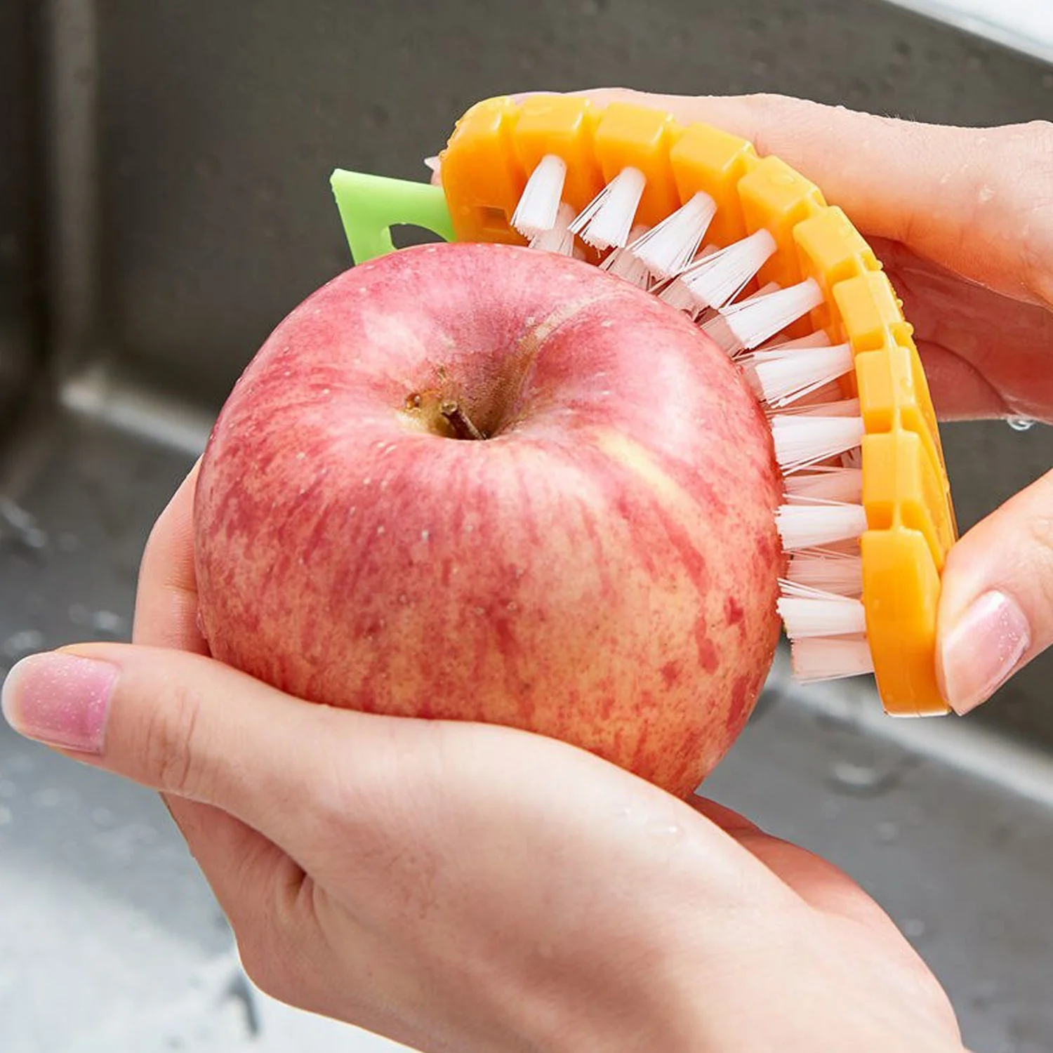 2950 Vegetable Scrubbing Brush, Vegetable Scrubber NonâToxic Fruit Brush Carrot Shape Vegetable Brush for Potato for Vegetable - Image 3