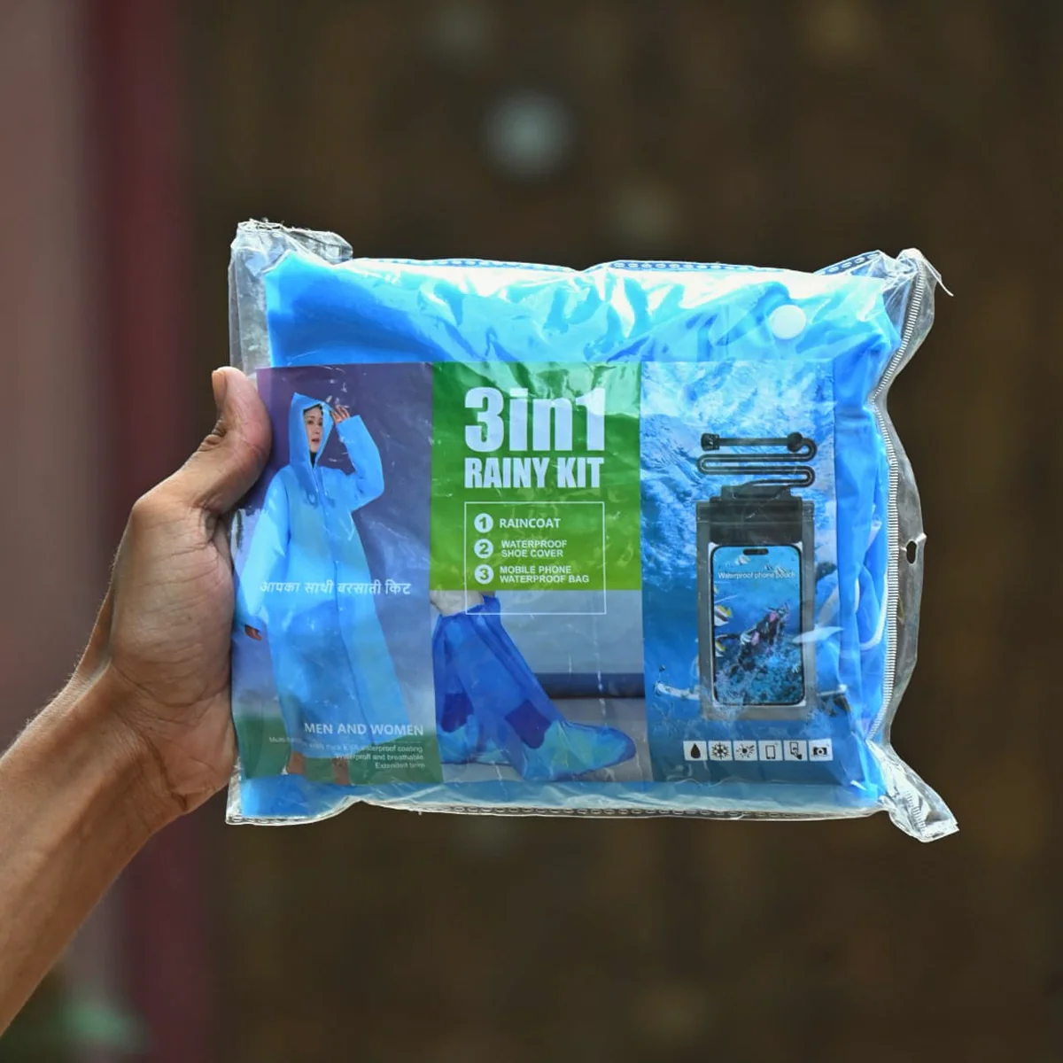 AM5606 3 In 1 Rain Cover Kit - Raincoat with Mobile Cover & Shoe Cover - Image 4