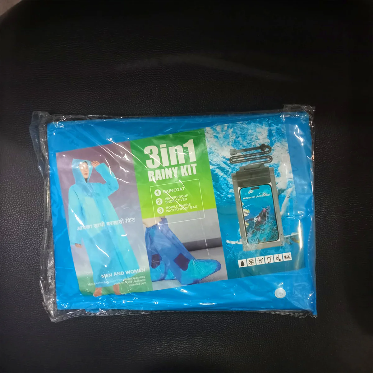 AM5606 3 In 1 Rain Cover Kit - Raincoat with Mobile Cover & Shoe Cover - Image 8