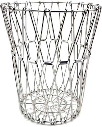 3040 Multipurpose Fruit Basket Stainless Steel Wire Bowl Foldable Basket for Vegetable / Fruits / Dining - Image 2