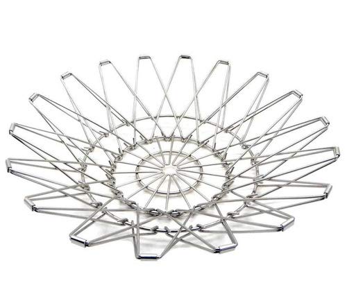 3040 Multipurpose Fruit Basket Stainless Steel Wire Bowl Foldable Basket for Vegetable / Fruits / Dining - Image 6