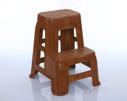 3066 Varmora Plastic Step Stool VRST 25 Wooden Multicolour Pack Of 1 - Image 3