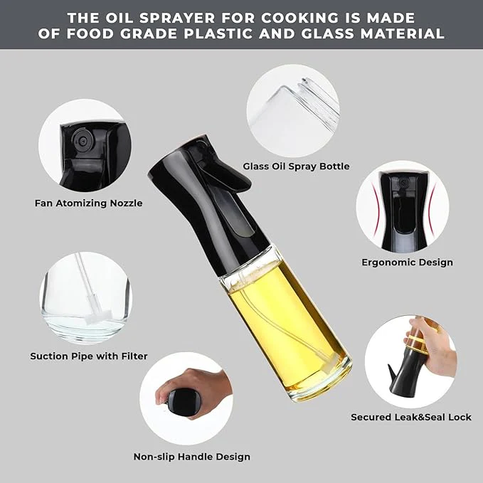3089 Glass Oil Dispenser Spray Cooing Bottle - Image 10