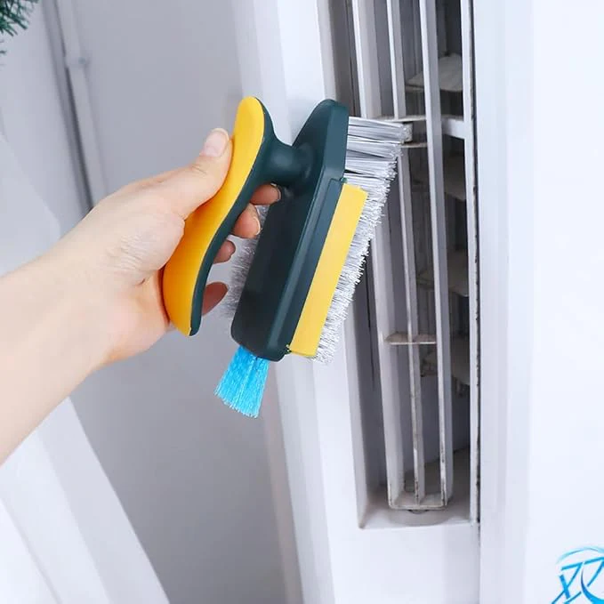 3093 4 in 1 with Squeegee, Bathroom Cleaning Brushes, V-Shape Gap Scrub Brush - Image 13
