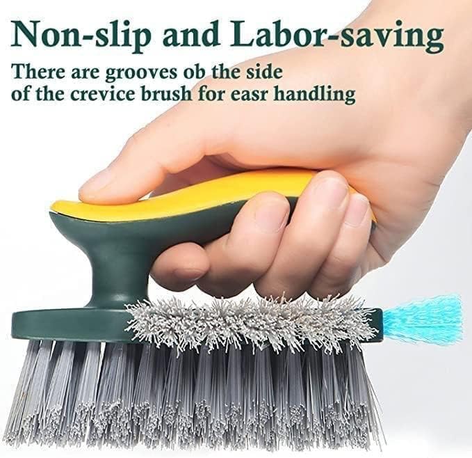 3093 4 in 1 with Squeegee, Bathroom Cleaning Brushes, V-Shape Gap Scrub Brush - Image 16