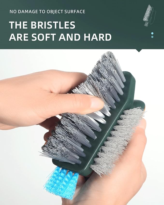 3093 4 in 1 with Squeegee, Bathroom Cleaning Brushes, V-Shape Gap Scrub Brush - Image 17