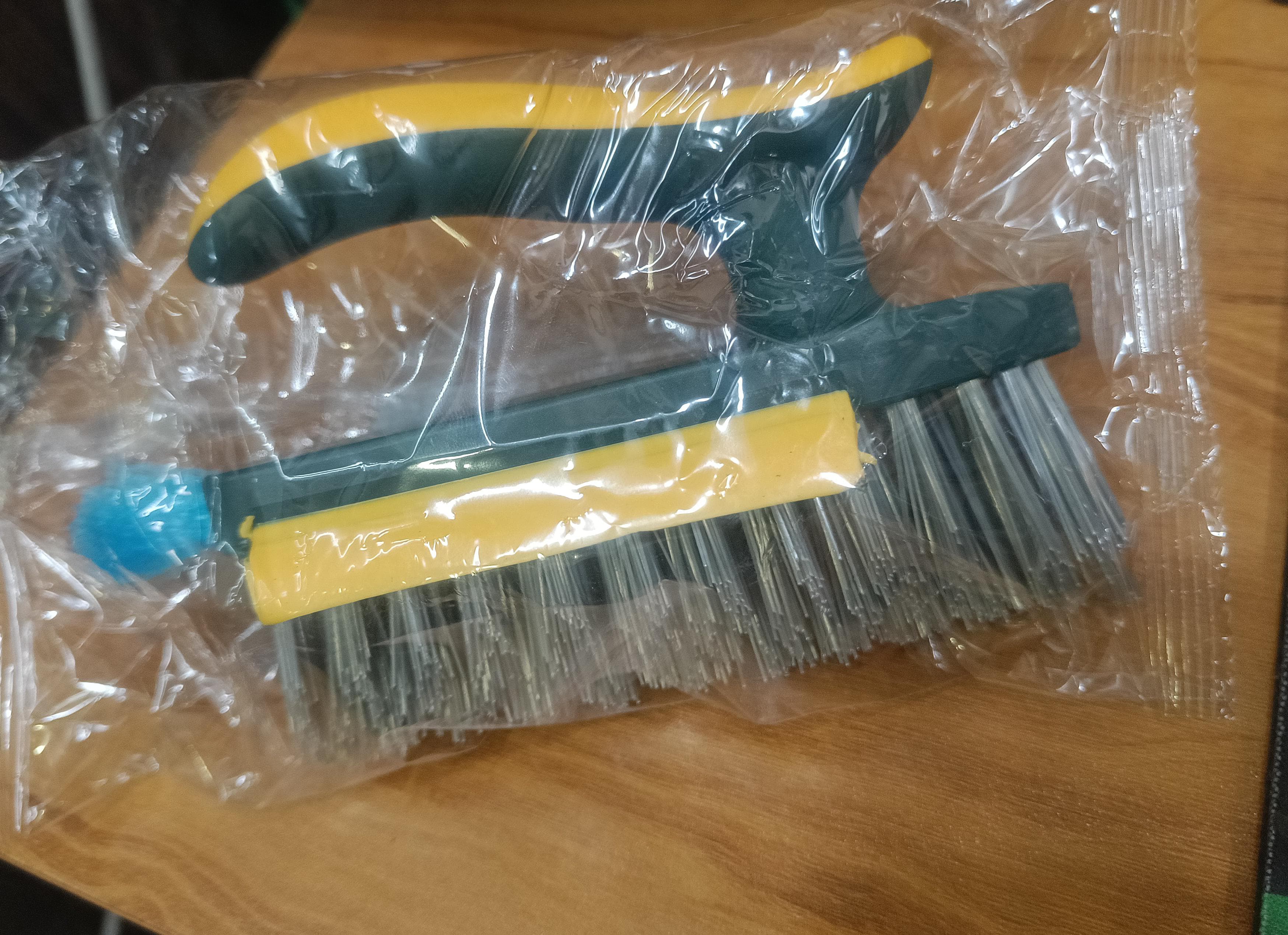 3093 4 in 1 with Squeegee, Bathroom Cleaning Brushes, V-Shape Gap Scrub Brush - Image 26