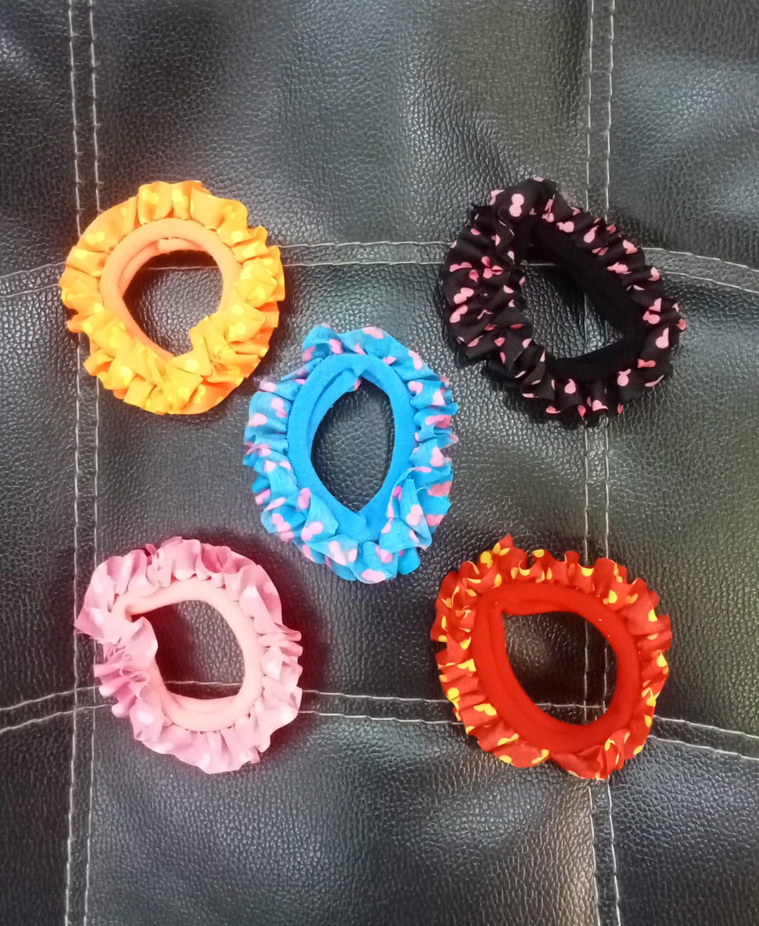 AM1012 Colorful Elastic Hair Rubber for Girls & Women - 1 Pcs - Image 4