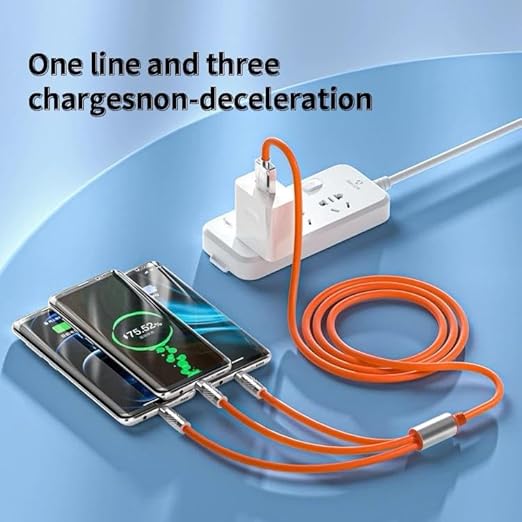 3146 3 In 1 Fast Charging Data Cable Portable Charger Cord 1 Pcs - Image 17