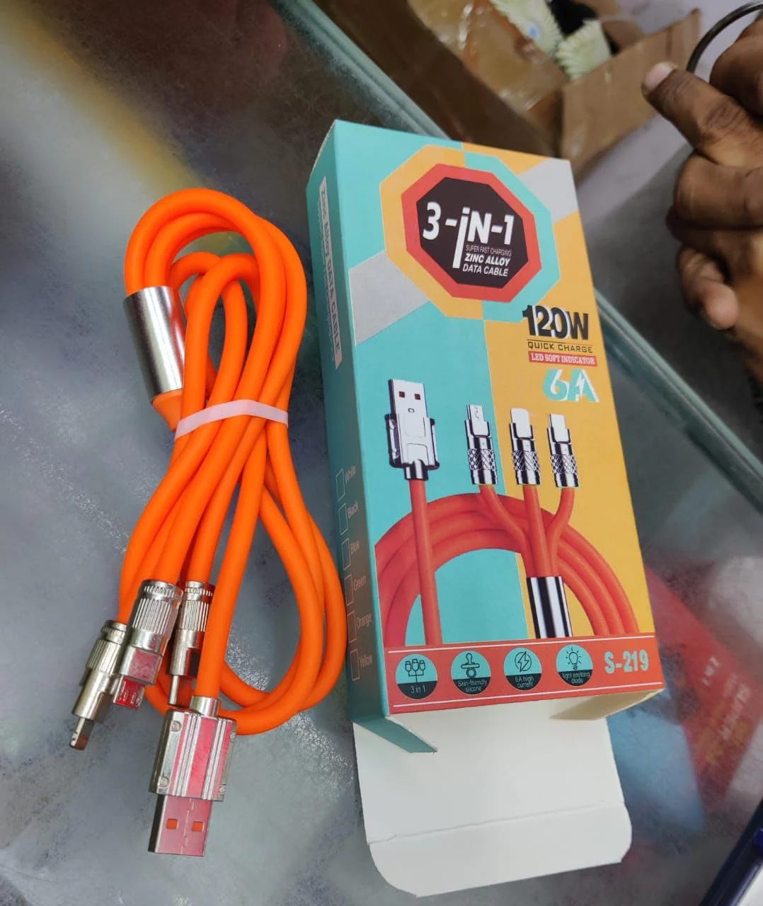 3146 3 In 1 Fast Charging Data Cable Portable Charger Cord 1 Pcs - Image 4