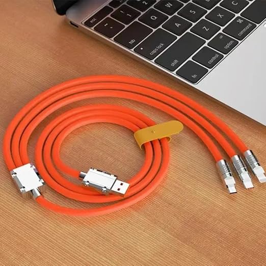 3146 3 In 1 Fast Charging Data Cable Portable Charger Cord 1 Pcs - Image 5