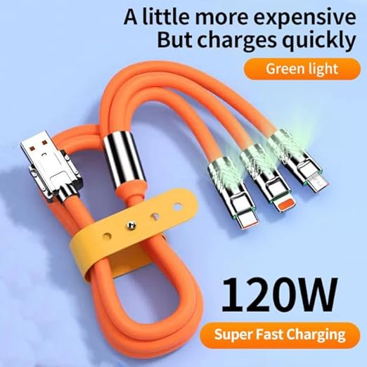 3146 3 In 1 Fast Charging Data Cable Portable Charger Cord 1 Pcs - Image 9