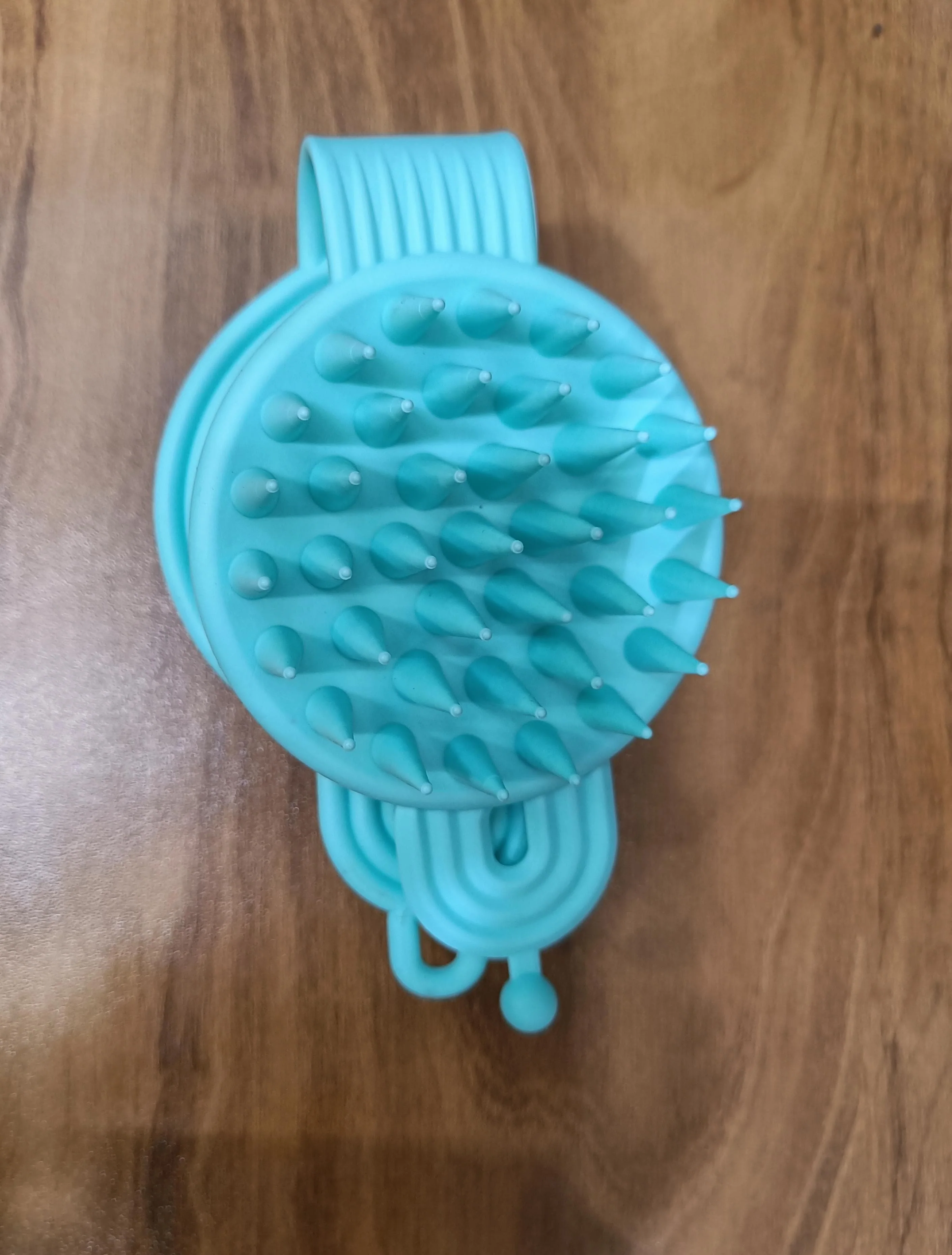 3152 2 in 1 double sided shampoo brush Soft Silicone Loofah Body Brush - Image 4