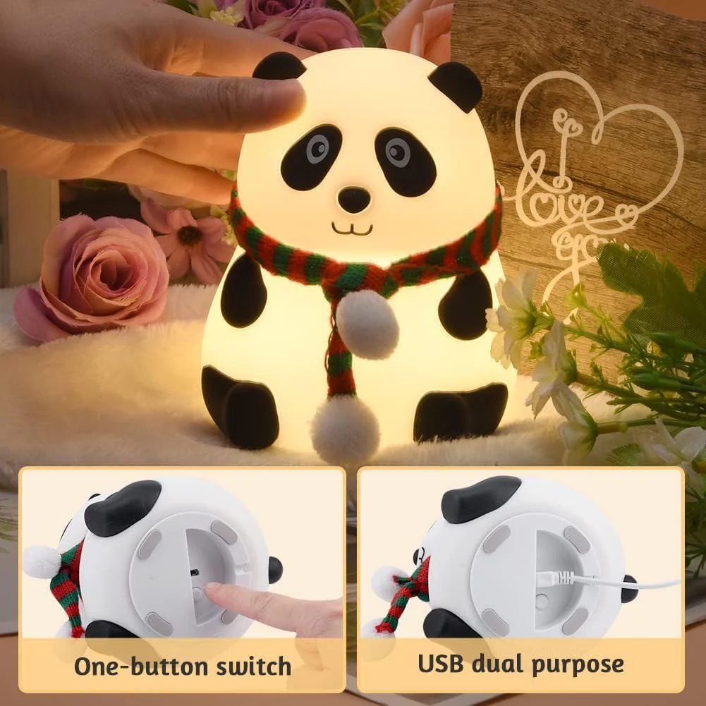 3164 Panda Night Light  Rechargeable Silicone LED Lamp - Image 2