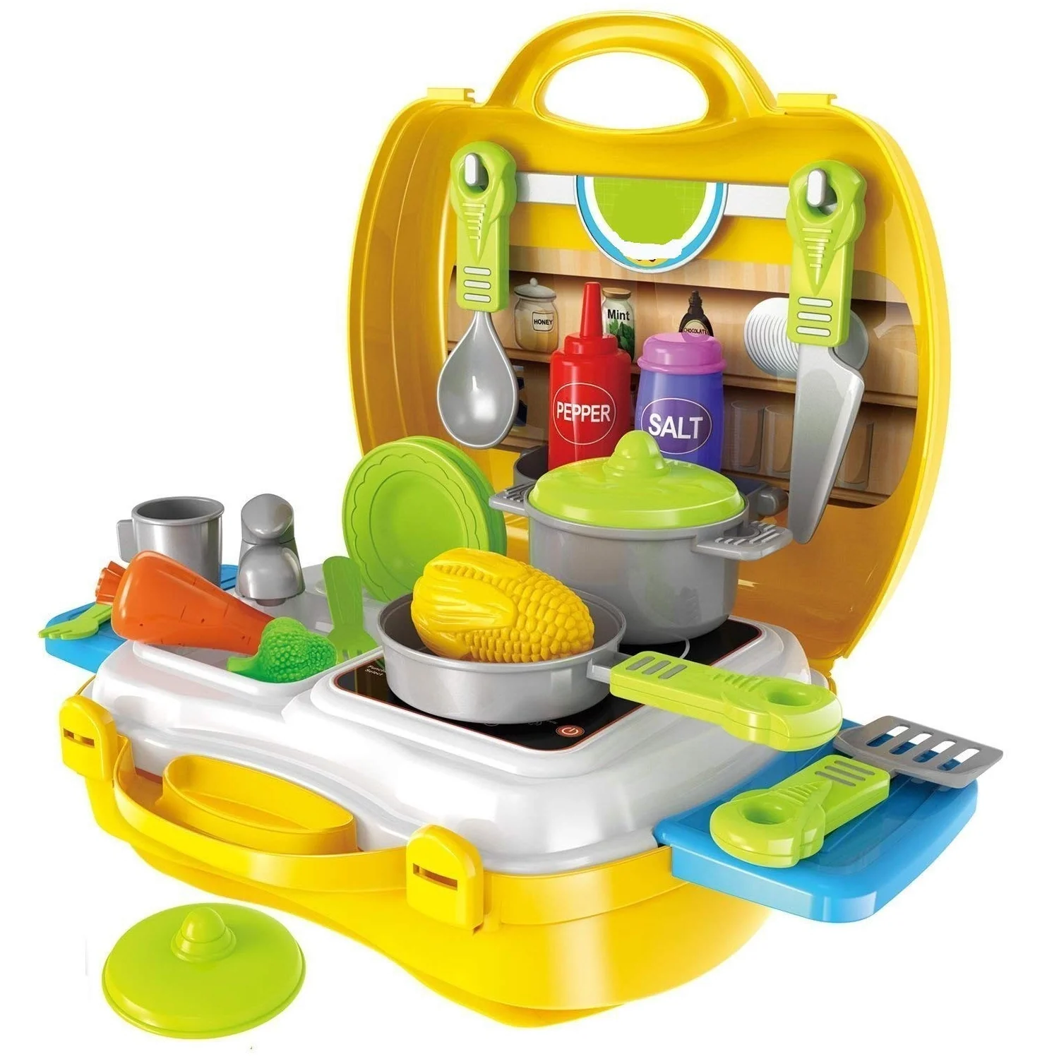 3187 Pretend Play Kitchen Cooking Set for Kids - Set of 26 Pcs - Image 5