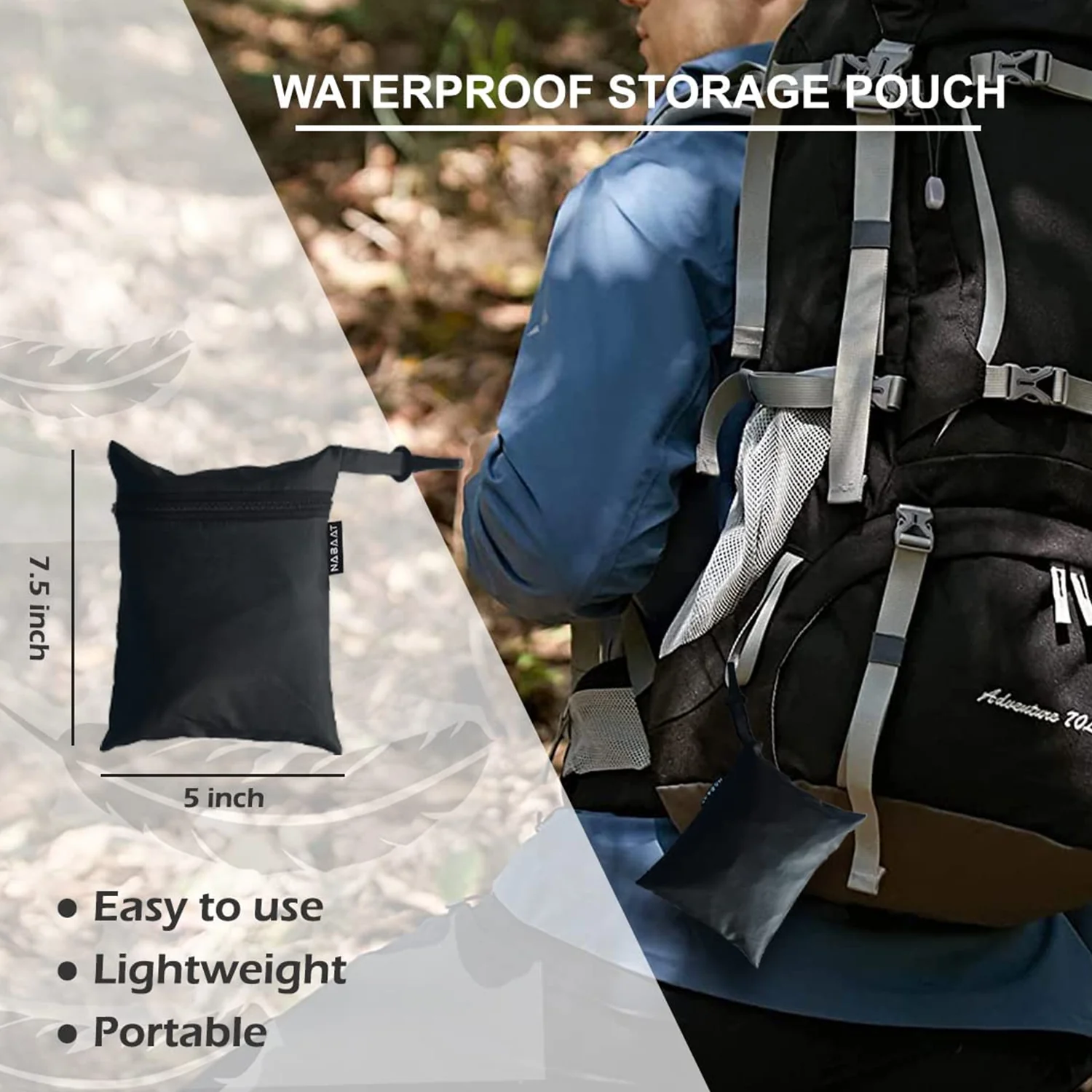 3189 Nylon Waterproof & Dust Proof Rain Bag Cover with Carry Pouch - Image 4