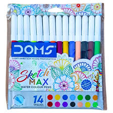 3205 Doms Max Non-Toxic Water Colour Sketch Pens (14Assorted Shades x 1 Set) - Image 2