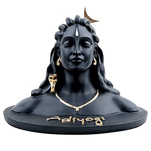 3241 3 inch Height Adiyogi Statue with Rudraksha Mala for Car Accessories for Dash Board, Pooja & Gift, Decor Items for Home & Office - Image 6
