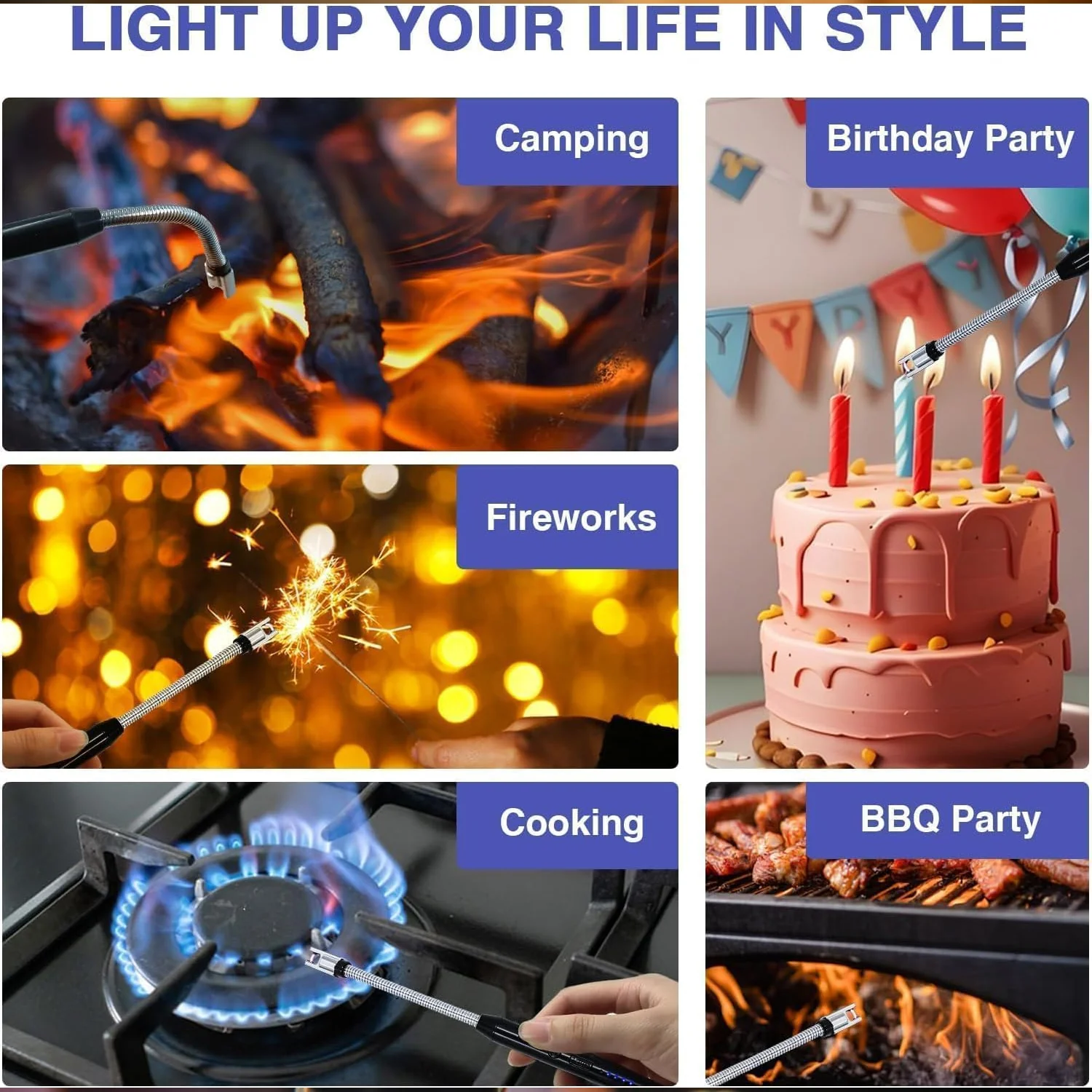 AM7156 Electric Arc Gas Lighter Rechargeable For Kitchen - Image 8