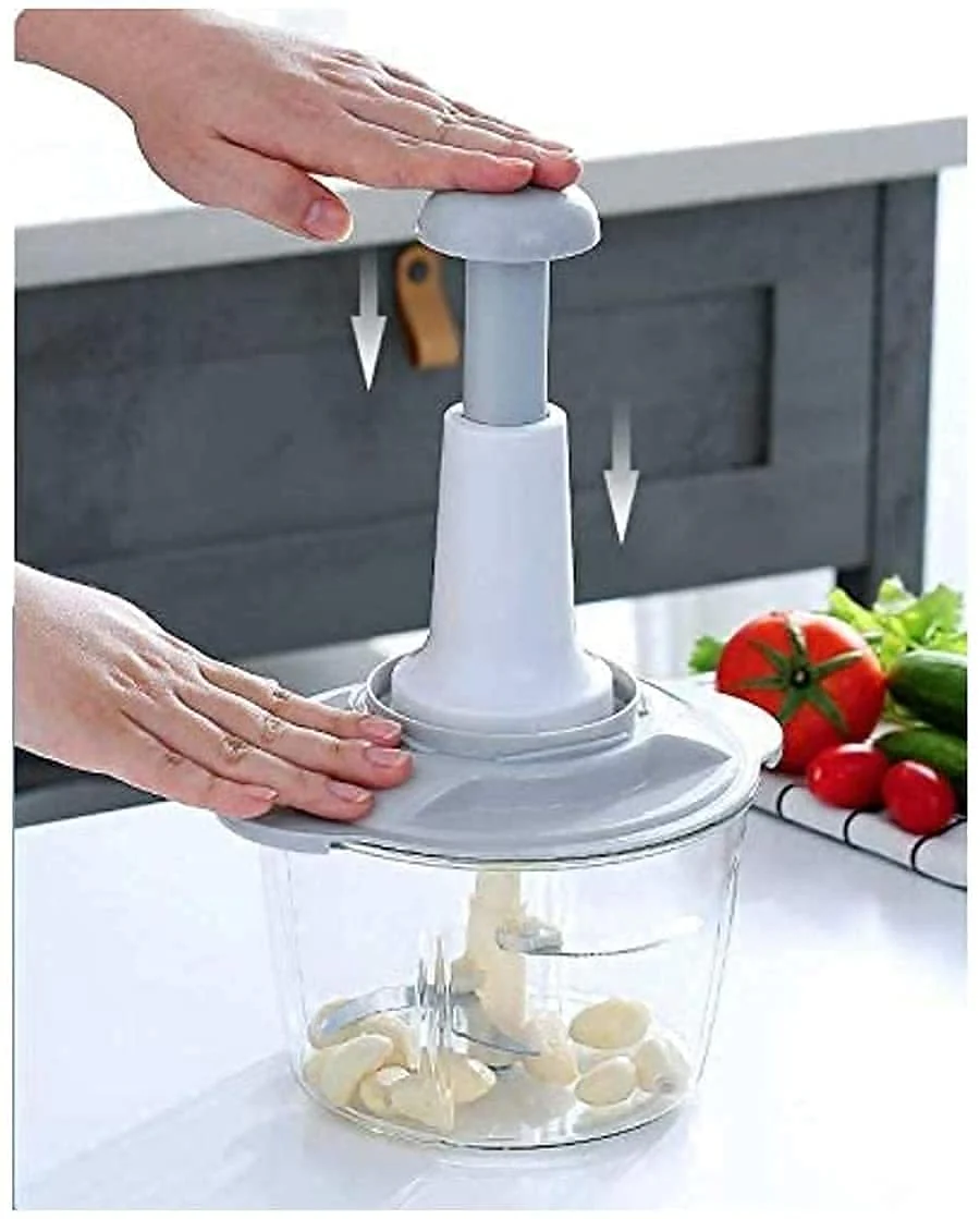 3267 Hand-Press Vegetable Chopper Mixer Cutter (800ml) - Image 2