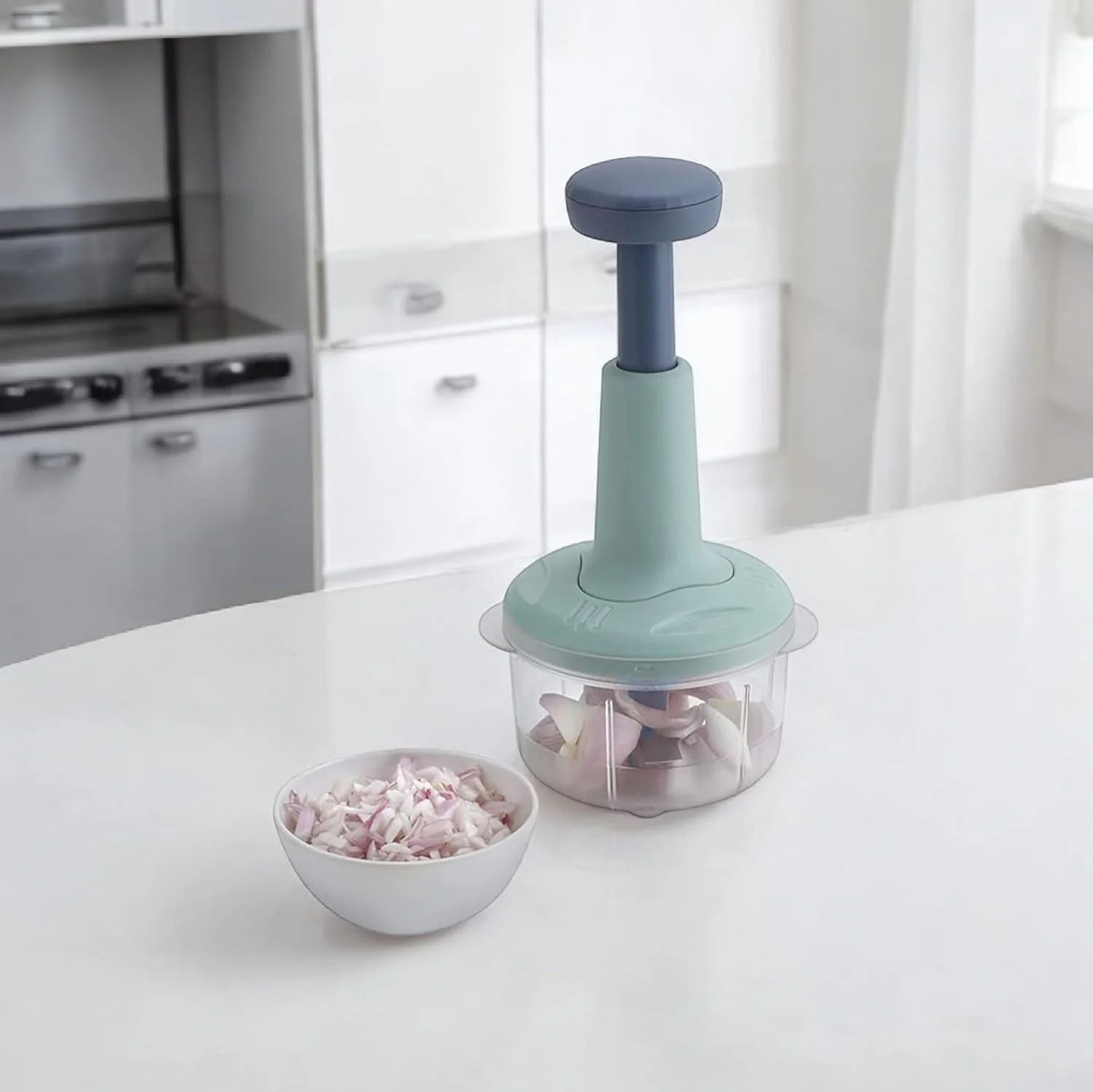3267 Hand-Press Vegetable Chopper Mixer Cutter (800ml) - Image 3