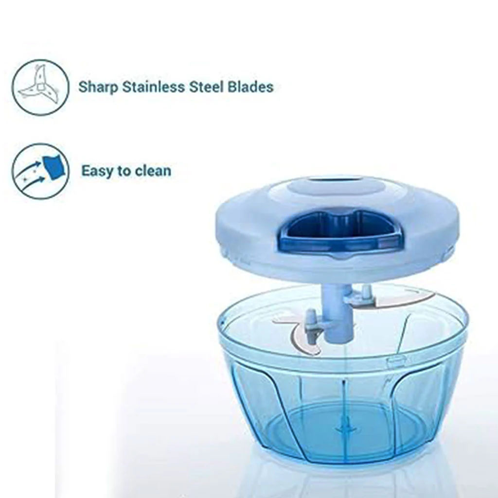 3326 Manual SS Blades Compact Hand Held Vegetable Chopper/Slicer (Brown Package Box) - Image 7