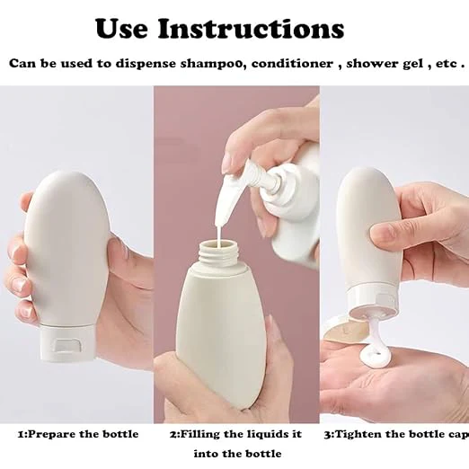 3358 3PCS Travel Bottles for Toiletries Silicone Container - Image 11