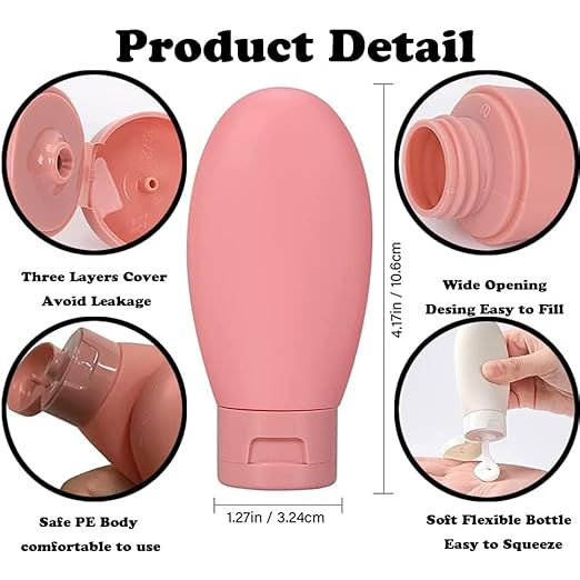 3358 3PCS Travel Bottles for Toiletries Silicone Container - Image 14