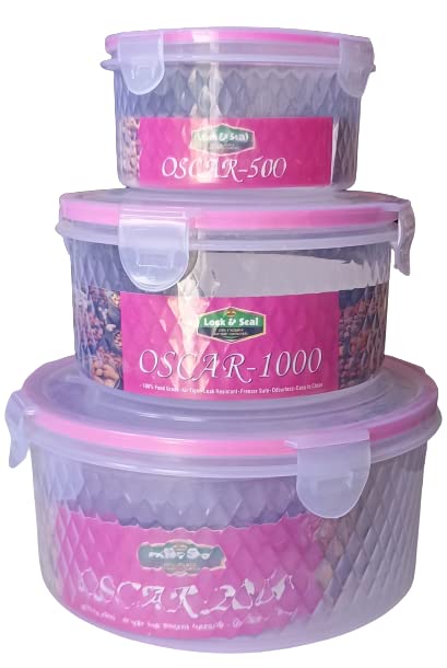 3600 Oscar Storage Container,  Air Tight Container, set of 3 pcs  2000ml, 1000ml, 500ml - Image 4