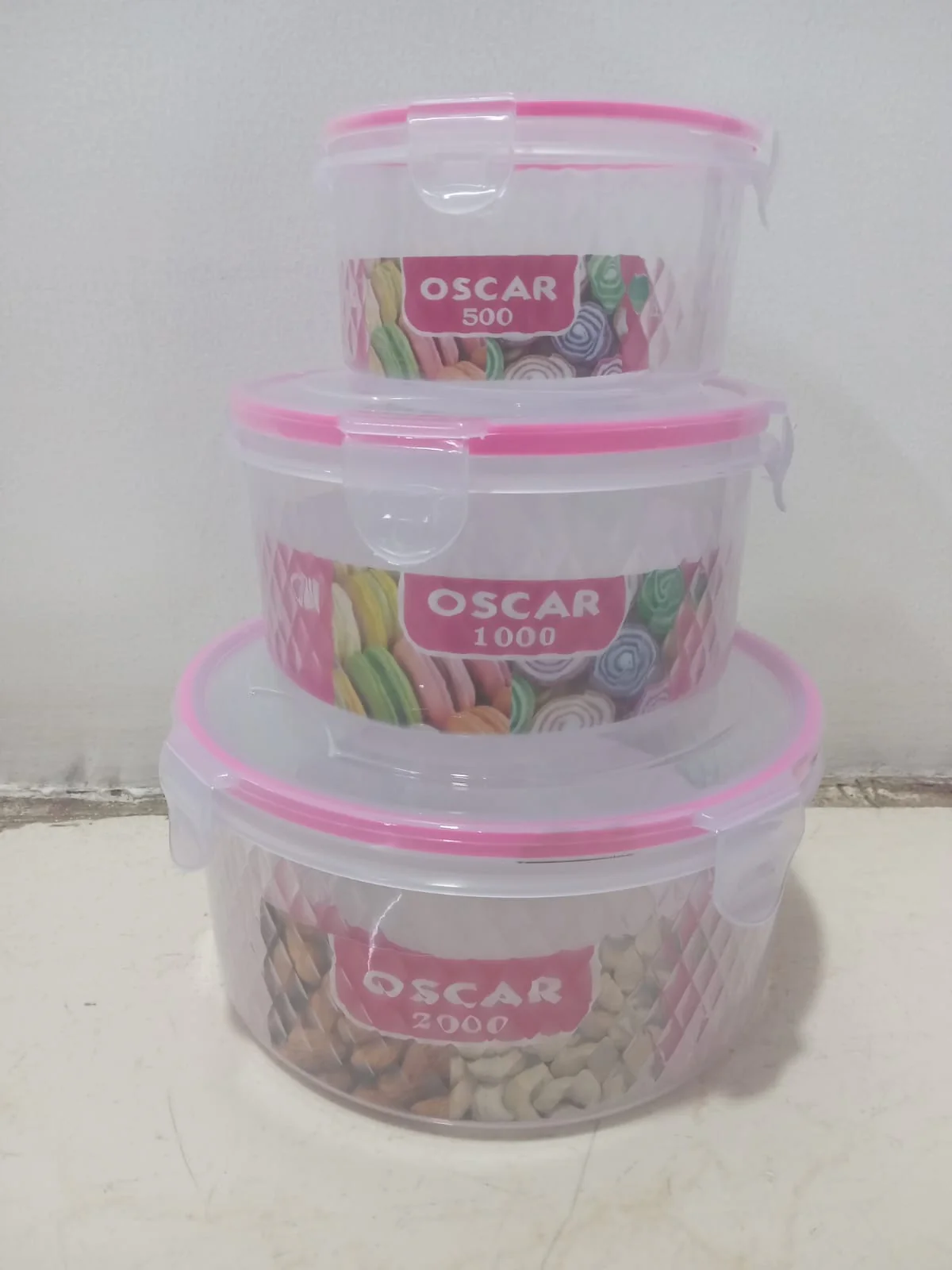 3600 Oscar Storage Container,  Air Tight Container, set of 3 pcs  2000ml, 1000ml, 500ml - Image 7