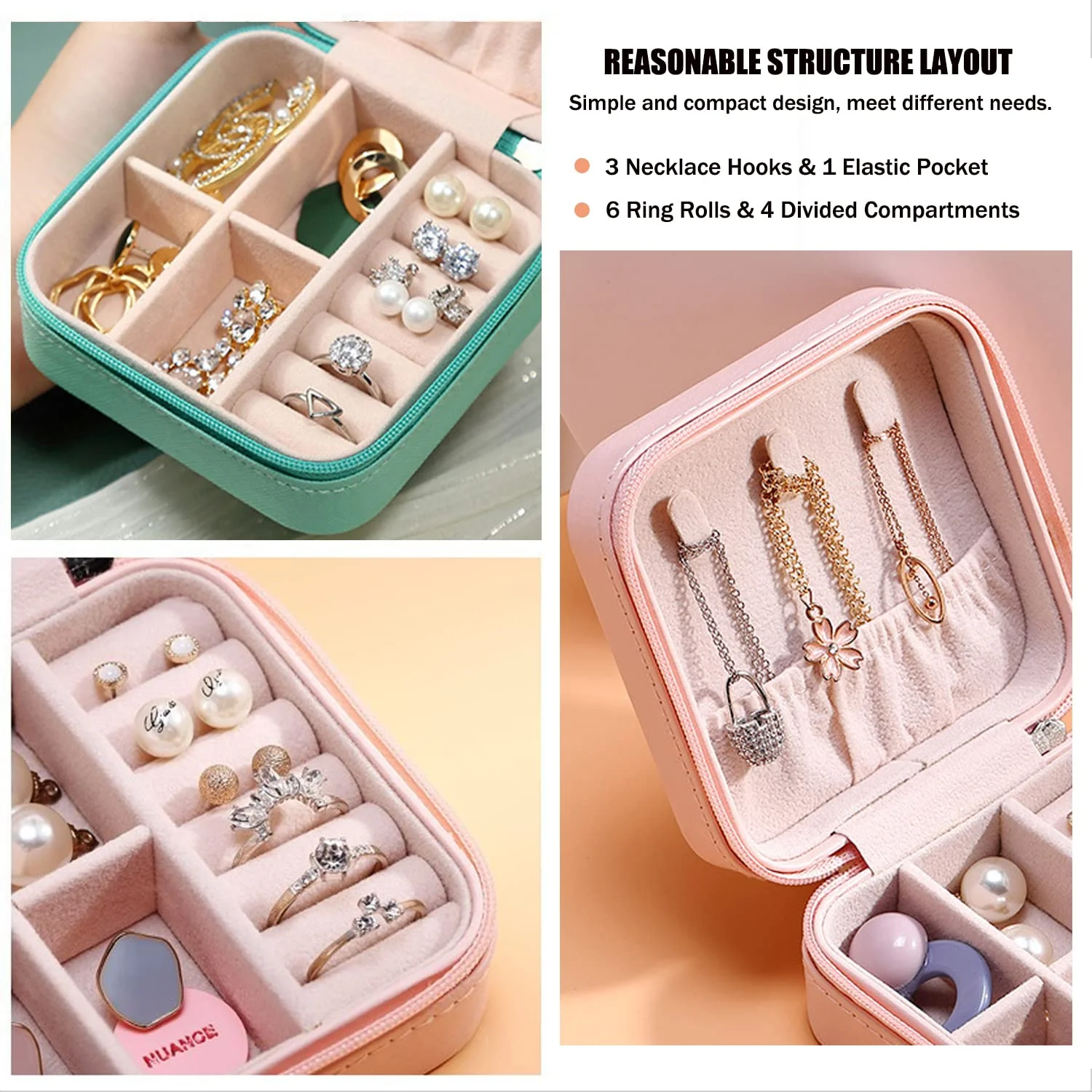 3610 Portable Travel Mini Jewelry Box - Image 2