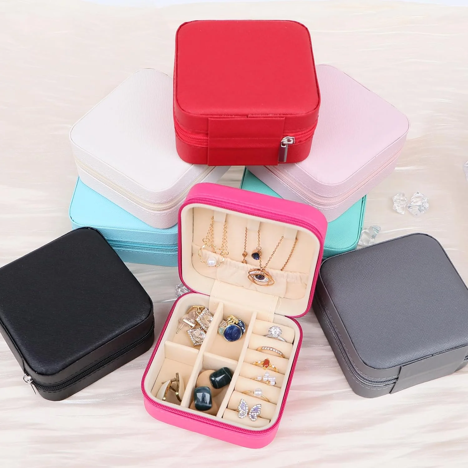 3610 Portable Travel Mini Jewelry Box - Image 7