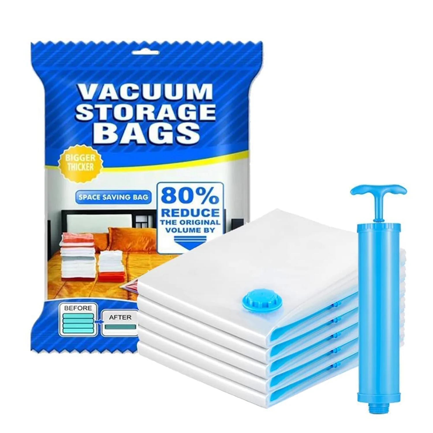 3634 Vacum Storage Bags with Hand Pump (Pack of 5)