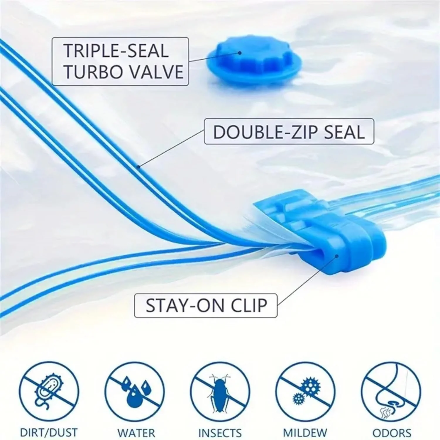 3634 Vacum Storage Bags with Hand Pump (Pack of 5) - Image 9