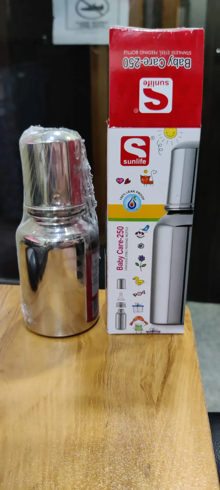 3782 BabyCare Stainless Steel Infant Baby Feeding Bottle | Milk Bottle for New Born Baby - Capacity 250ml - Joint Less 304 Grade - Image 7