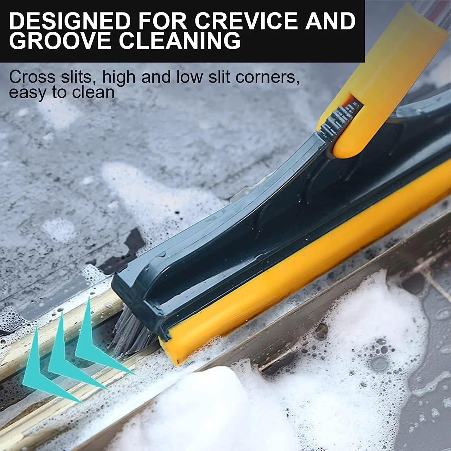 3794 2 in 1 Bathroom Floor Cleaning Brush with Wiper - Image 3