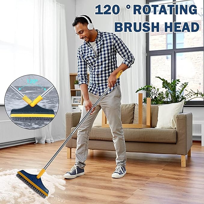 3794 2 in 1 Bathroom Floor Cleaning Brush with Wiper - Image 4