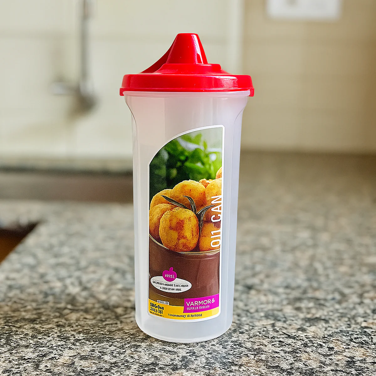 3816 Varmora Oil Can, FDA Approved BPA-Free,Unique Spout Design , Hygienic 100% Food-Grade Material 650ml