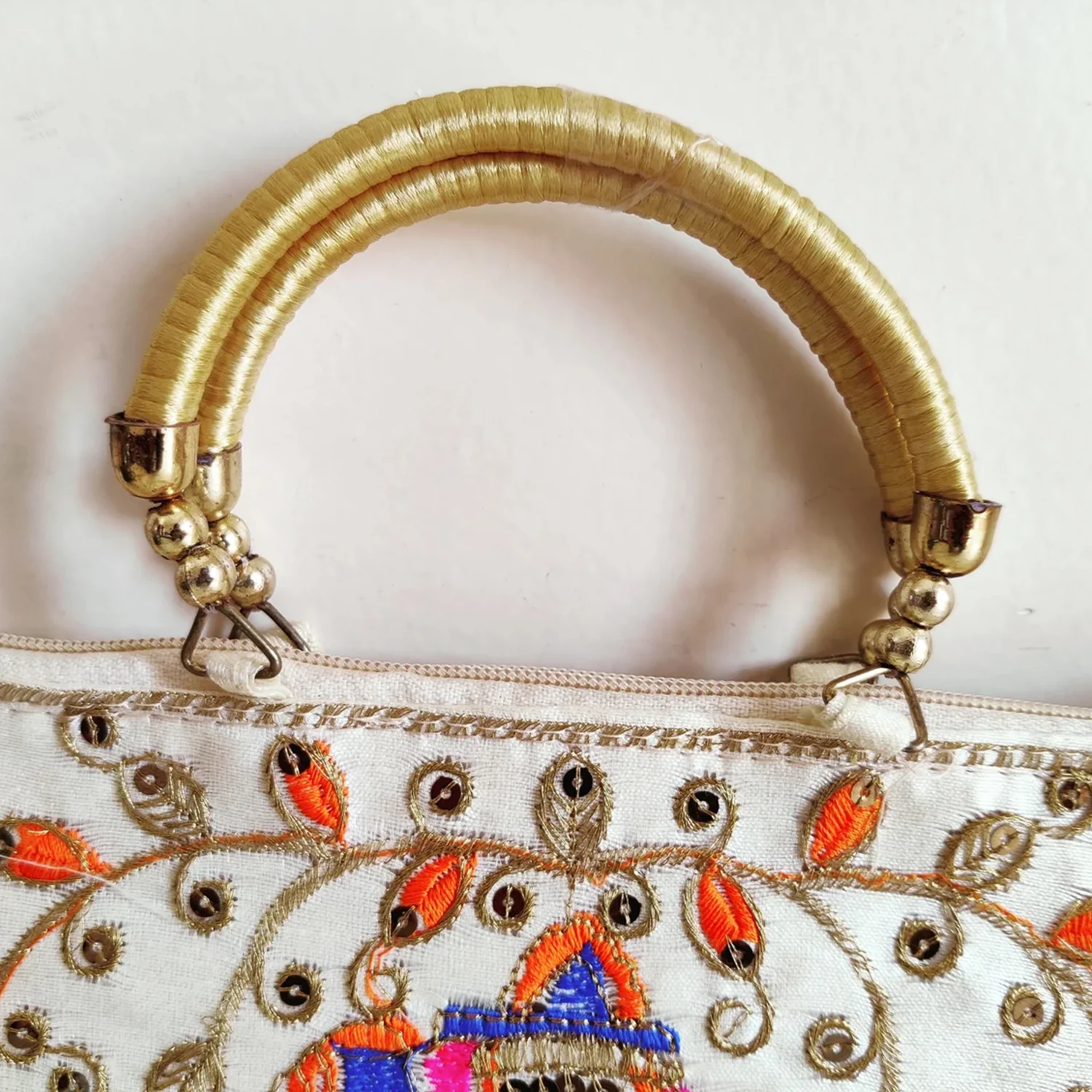 3896 Traditional handbag, Rajasthani Jaipuri Cotton Bag,  Ethnic Stylish Designer, Handicrafted Handbag - Image 3