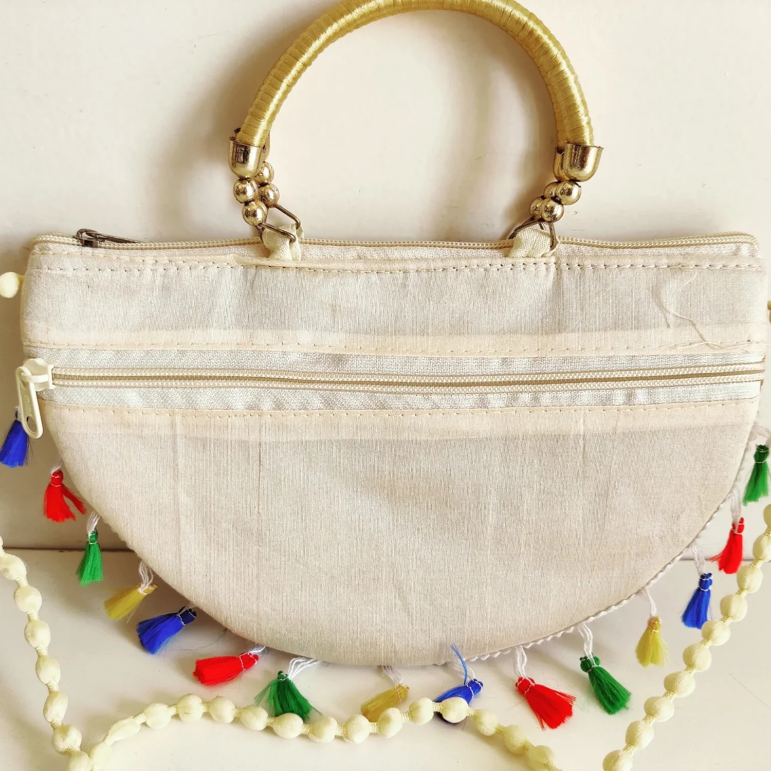3896 Traditional handbag, Rajasthani Jaipuri Cotton Bag,  Ethnic Stylish Designer, Handicrafted Handbag - Image 4