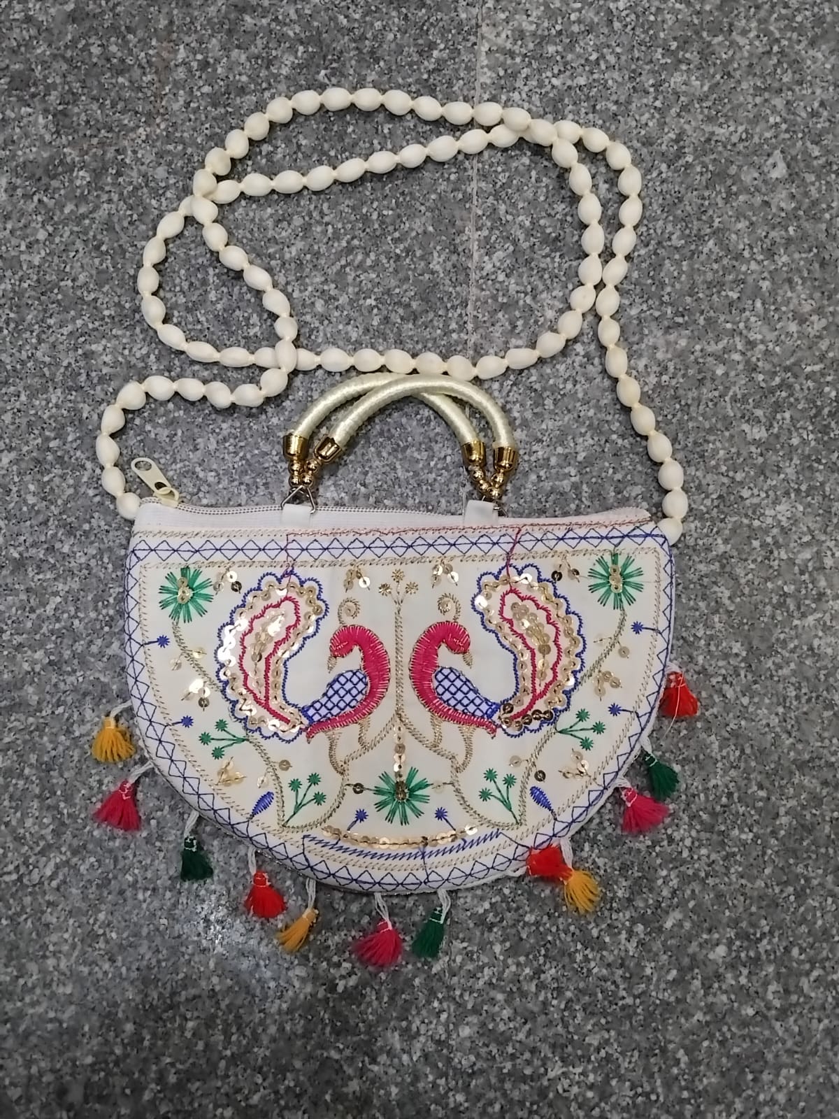 3896 Traditional handbag, Rajasthani Jaipuri Cotton Bag,  Ethnic Stylish Designer, Handicrafted Handbag - Image 7