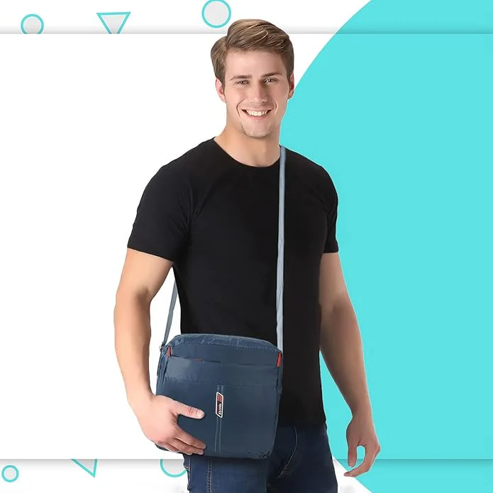 3965 Men's and Women's Polyester Sling Crossbody Bag 8X3X7Inches - Image 6