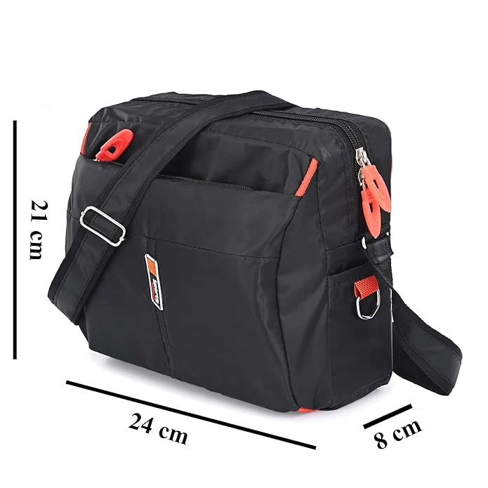 3965 Men's and Women's Polyester Sling Crossbody Bag 8X3X7Inches - Image 8