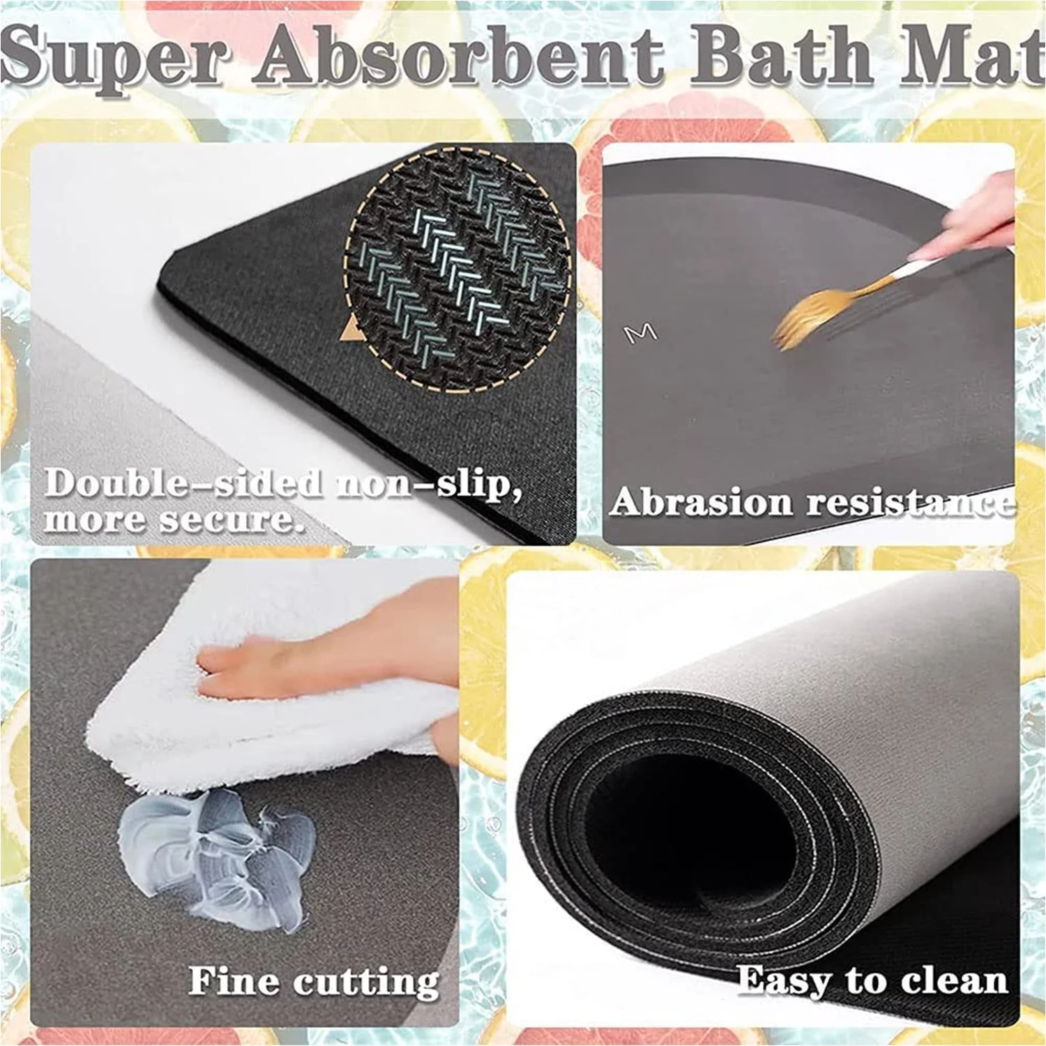 3982 3D Visual Anti-Slip Absorbent Cute Flower Bath Mat - 23 Inch - Image 3