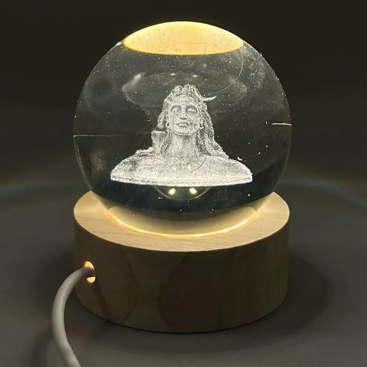 AM5924 3D Crystal Adiyogi LED Night Lamp